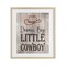 Stupell Industries Dream Big Little Cowboy Framed Print Under Glass, design by Christine Simpson Art